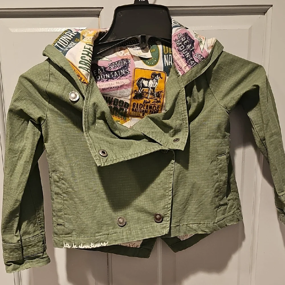 OshKosh B'gosh Olive Kids coat Hood Size 5t Outerwear Jacket National Parks
